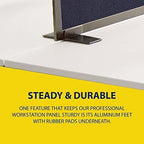 OBEX Acoustical Free Standing Privacy Screen, Cubicle Accessories Desk Privacy Panel, Desk Dividers for Office, Office Furniture Partitions Portable Sound Proof Dividers, 24" x 42", Slate