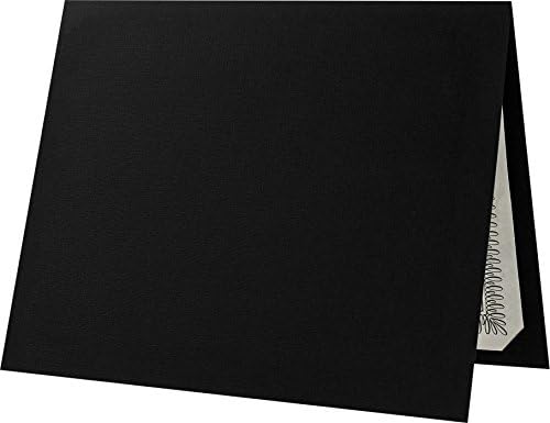 LUXPaper 9.5" x 12" Certificate Holders | Black Linen | 100lb. Cover | 100 Qty