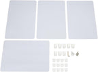4 Pcs Desk Divider Privacy Panel, 23.6”L X15.8”W Frosted Acrylic Desk Privacy Panels with 8 Clamps for Offices Schools Call Centers (White)