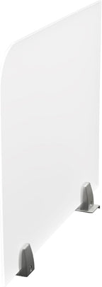KONKENIE Acrylic Office Privacy Partition Indoor Desk Divider Guard Rectangle Desktop Privacy Panel Privacy Shield Screen for Classroom Office Reception Station Bakery Translucent (23x18x2”,2PCS)