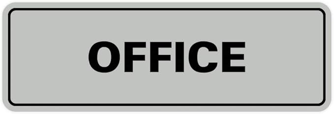 Signs ByLITA Standard Office Sign - Professional Business Signage - Easy to Install (Lt Gray) - Small 1 Pack
