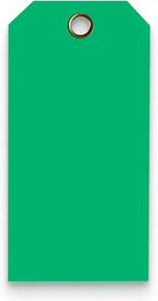 Tags 4 Less 15 Mil Waterproof Plastic Tags, Pack of 100 – 2” x 4” Heavy Duty Plastic Tags for Labeling, Outdoor Tagging, Equipment Labeling, Luggage, Valves & More (Dark Green)