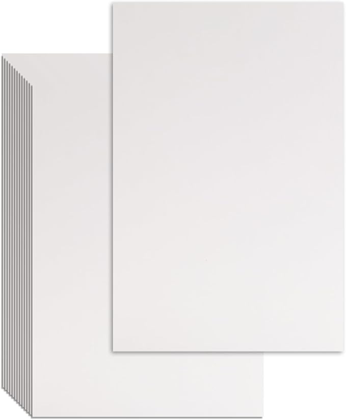 25 Pcs Book Board, Binder Board, Cover Board, Heavy Duty Chipboard for Book Binding, DIY Cardboard (White, A5 80PT)