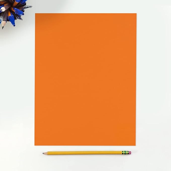 LUXPaper 8.5" x 11" Paper | Letter Size | Mandarin Orange | 80lb. Text | 1,000 Qty