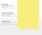 LUXPaper 8.5" x 11" Paper | Letter Size | Pastel Canary Yellow | 60lb. Text | 50 Qty