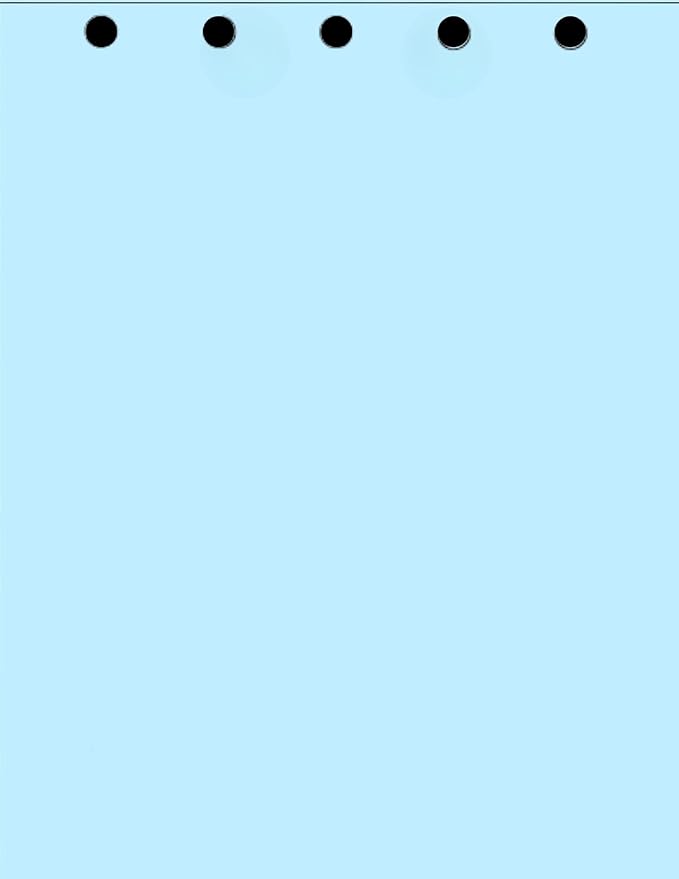 Limited Papers(TM) Writing and Copy Paper, 75 GSM, Variation of Colors 8.5" x 11", 5 Hole Top-Punched, 20 Pound Text, 500 Sheets Per Ream. (5000, Blue)