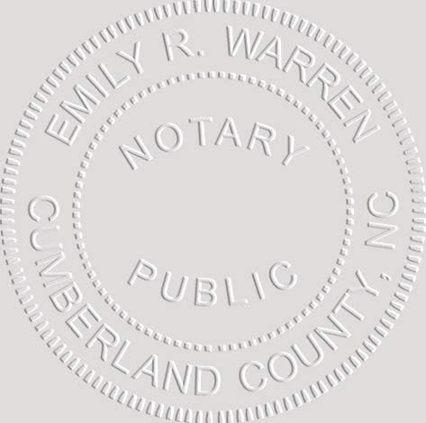MaxMark Notary Seal Round Pink Embosser for North Carolina State - Includes Gold Burst Seal Labels (50 Count)