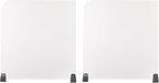 KONKENIE Acrylic Office Privacy Partition Indoor Desk Divider Guard Rectangle Desktop Privacy Panel Privacy Shield Screen for Classroom Office Reception Station Bakery Translucent (23x22x2”,2PCS)