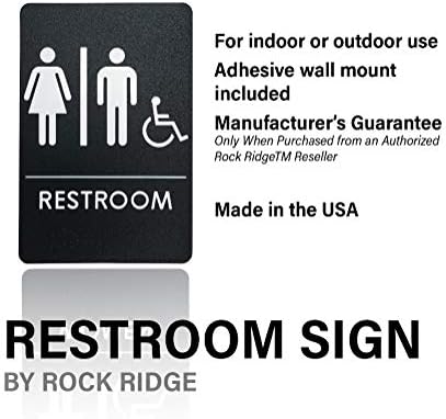 Men's/Women's Restroom Sign for Handicap Accessible Restroom ADA-Compliant Bathroom Door Sign, Made in USA, Pack of 3