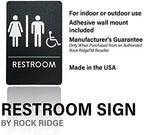 Men's/Women's Restroom Sign for Handicap Accessible Restroom ADA-Compliant Bathroom Door Sign, Made in USA, Pack of 12