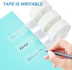 WOSWEL Tape Refills with Dispenser, 24 Roll Invisible Tapes, 3/4 Inch X 600 in, Gift Wrapping Tapes Supplier for Valentine's Day Home School Office Use