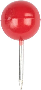 JAM PAPER Colorful Push Pins - Round Head Map Thumb Tacks - Red Pushpins - 100/Pack