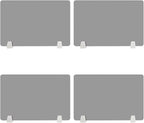 4PCS Desk Dividers Office Partitions, Privacy Desk Panel Protective, Acrylic Plexiglass Shield with Clamps for Offices Schools Call Centers - 23.6”L X15.8”W