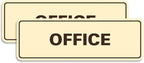 Signs ByLITA Standard Office Sign - Professional Business Signage - Easy to Install (Ivory/Dark Brown) - Small 2 Pack