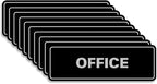 Signs ByLITA Standard Office Sign - Professional Business Signage - Easy to Install (Black/Silver) - Small 10 Pack