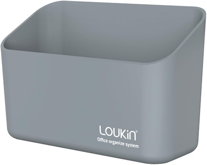 loukin Magnetic Marker & Remote Control Organizer, Dry Erase Marker Holder, Magnetic Storage for Whiteboard or Refrigerators (Gray)