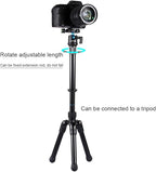 PULUZ Metal Handheld Adjustable 3/8" Size Tripod Mount Monopod Extension Rod for DSLR & SLR Cameras
