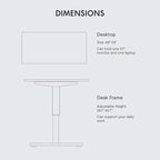 FLEXISPOT EN1 One-Piece Standing Desk with 1-Inch Thick Seamless Desktop, 48"x24" Electric Height Adjustable Desk for Home Office, Multi-Monitor Setups & Easy Assembly, Marble Gray