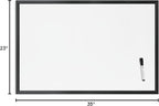 U Brands Magnetic Whiteboard 24" x 36", Black Wood Frame Dry Erase Board, Wall Mounted White Board for Office, Classroom, Home, Planning & Organization