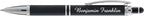 ExpressDesigns™ - Personalized Pens Gift Set - 2 Pack of Soft Touch Metal Pens w/gift box - Luxury Ballpoint Pen Custom Engraved with Name or Message (Black - Purple)