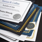 PaperDirect Foil Elegance Specialty Certificates, 50 Sheets of 38lb White Paper, 8½" x 11", Double Red Foil Border, Perfect for Awards, Students, Employees, Volunteers, Course Completion, Diplomas