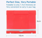 JUSDIQIR Cell Phone Stand for Desk Foldable Cell Phone Holder Desk Tablet Holder Mobile Phone Dock, Multi-Angle Universal Adjustable Tablet Dock Compatible with Most Cell Phones (Red)