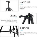 RRFTOK Art Easel Stand for Painting and Sign - Aluminum Metal Artist Tripod Adjustable Easels for Display Height from 21 to 61Inches - Canvas Stand with Paintbrush Tray for Artists Adult Holder
