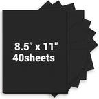 Cardstock 8.5 x 11, Thick Printer Paper 75 lb/200 gsm, 40 Sheets Card Stock Black, Heavy Card stock, Art CardStock Paper for Invitations, Diy Cards, Business Cards, Menus, Crafts, Drawing etc