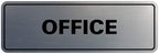 Signs ByLITA Standard Office Sign - Professional Business Signage - Easy to Install (Brushed Silver) - Medium 1 Pack