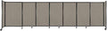 Versare Straightwall Sliding Portable Wall Partition | Freestanding Office Dividers | Locking Wheels | Temporary Room Separator | 15'6" Wide x 4' Tall Warm Pebble Fabric Panels