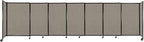 Versare Straightwall Sliding Portable Wall Partition | Freestanding Office Dividers | Locking Wheels | Temporary Room Separator | 15'6" Wide x 4' Tall Warm Pebble Fabric Panels