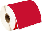 HOUSELABELS 4" x 6" Red Shipping Labels on 1" Core Compatible with Zebra and Rollo Printers, 30 Rolls / 250 Labels per Roll
