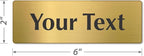 SmartSign Custom Brass Sign - 2" x 6", 40 mil REAL Bugle Brass Metal, Personalized Name Door Sign, Heavy-Duty Premium Engraved Door/Wall Mount Plaque for Business/Office, Gold and Black