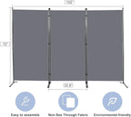 Room Divider 6FT Folding Privacy Screens, 3 Panel Partition Room Dividers w/Freestanding Design, Portable Wall Divider for Room Separtation, Fabric Screen Panel for Home Office Bedroom Dorm