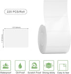 Risio Thermal Labels 1.57"x1.18"(40x30mm),220 Labels/Roll(5 Rolls),Waterproof, Oil-Resistant, Scratch-Resistant Thermal Label Paper,for Barcode/Address/Mailing/Logo/Business/Home