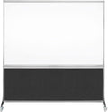 DivideWrite Mobile Whiteboard | Double Sided Dry Erase Board | Portable Office Cubicle Partition | Display for Classrooms, Conference Rooms, Meeting Areas and More | Black Fabric 6' Wide X 6' Tall