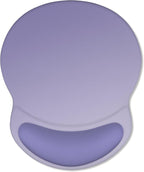 ITNRSIIET Ergonomic Mouse Pad with Comfort Gel Wrist Rest, Non-Slip PU Base, Smooth Textured Surface, Reduces Hand Fatigue & Wrist Pain, 8.7 x 7.2 Inch for Office Gaming Home, Purple Gradient