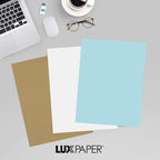 LUXPaper 8.5" x 11" Paper | Letter Size | Pastel Blue | 60lb. Text | 500 Qty