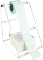 (2 Tier Acrylic Label Paper Stand) Label Roll Holder for Rolls and Fanfold Labels,Acrylic Label Holder for Thermal Printer,Desktop Label Printer Holder for Home,Office,Study,Small Business