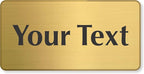 SmartSign Custom Brass Sign - 1.5" x 3", 40 mil REAL Bugle Brass Metal, Personalized Name Door Sign, Heavy-Duty Premium Engraved Door/Wall Mount Plaque for Business/Office, Gold and Black