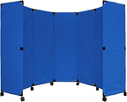 Versare MP10 Portable Folding Wall Partition | Economical 5 Panel Design | Portable Room Divider On Wheels | Adjustable, Freestanding Setup | Multiple Widths