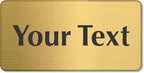 SmartSign Custom Brass Sign - 1.5" x 3", 40 mil REAL Bugle Brass Metal, Personalized Name Door Sign, Heavy-Duty Premium Engraved Door/Wall Mount Plaque for Business/Office, Gold and Black