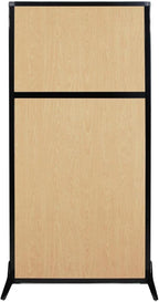 Versare Workstation Partition | Portable Wall Divider | Modern Office Cubicle | Free Standing Privacy Screen | Flexible Work Space | 33" x 70" Natural Maple Wood Grain Panels No Window