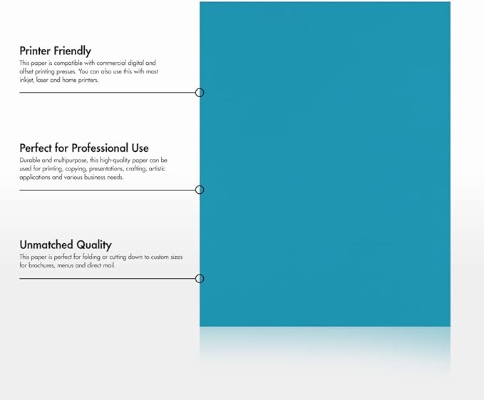 LUXPaper 8.5" x 11" Paper | Letter Size | Bright Blue | 60lb. Text | 1,000 Qty