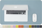 Leather Desk Mat - Small Non-Slip PU Desk Pad for Office and Home - Desk Organization and Accessories - Ideal for Large Mouse Pad and Small Desk Mats on Top of Desks (Light Blue,23.6"x 13.8")