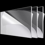 Roowest 3 Pcs 24'' x 36'', 1/8 Inch Thick Clear Acrylic Sheet Panels Transparent Cast Sheet Plastic Panels with Protective Film Cut to Size Cast Acrylic Board for Craft DIY Projects