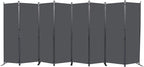CHOSENM Room Divider, 8 Panel Folding Privacy Screens with Wider Support Feet, 6 Ft Portable Room Partition for Room Separator, 176" W X 71" H, Grey