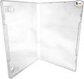 CheckOutStore (6) Plastic Storage Cases for Rubber Stamps with 2 Booklet Clips, 1/2" (14mm) inch Spine Size (Clear)