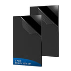 2 Pieces Black Acrylic Sheet, 8 x 12 Inch 1/8 Inch Thick, Black Cast Plexiglass Sheets for DIY Display, Handcraft, Home Decor, Painting, Display Stand, Photo Frame, Easy to Cut