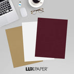 LUXPaper 8.5" x 11" Cardstock | Letter Size | Burgundy Linen | 100lb. Cover (183lb. Text) | 1,000 Qty